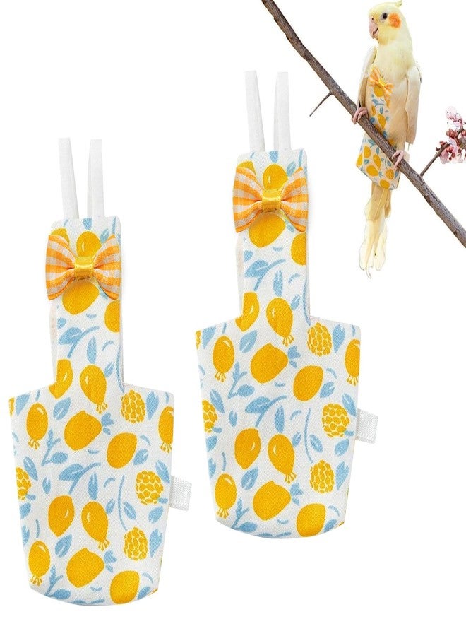 CoolShef حفاضات ببغاء من قطعتين من كول شيف | حفاضات طيور لطيفة قابلة لإعادة الاستخدام والغسل للببغاء | أحزمة قابلة للتعديل تناسب طيور البادجي والكونيور والباراكيت (5.9 × 12 سم) - Image 1